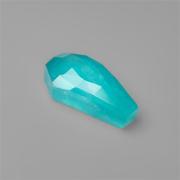 Rose Cut Himalayan Quartz With Peruvian Ice Amazonite Coffin Doublet