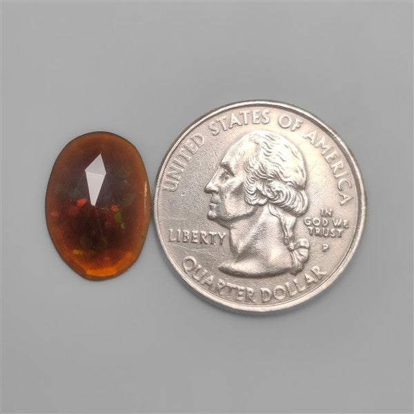 High Grade Rose Cut Ethiopian Black Opal Smoked