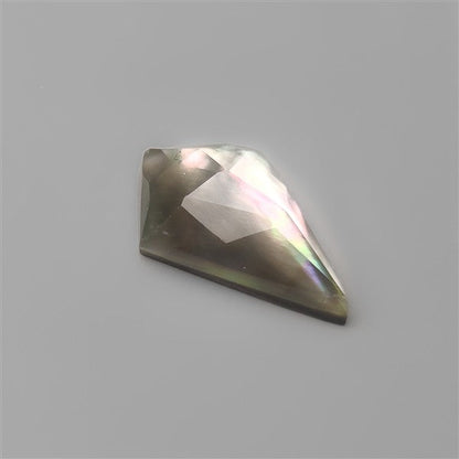 Rose Cut Himalayan Quartz With Black Mother Of Pearl Doublet