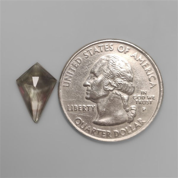 Rose Cut Himalayan Quartz With Black Mother Of Pearl Doublet