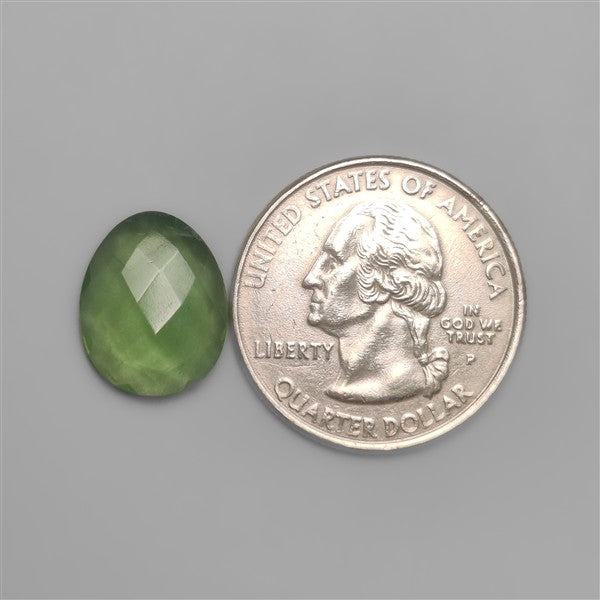Checkerboard Cut Green Fluorite