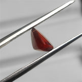 Faceted Hessonite Garnet Pyramid Shaped Cabochon