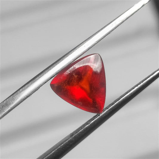 Faceted Hessonite Garnet Pyramid Shaped Cabochon