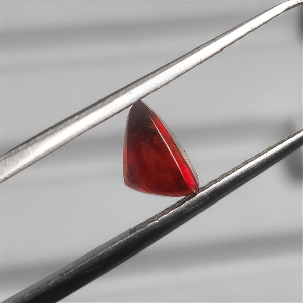 Faceted Hessonite Garnet Pyramid Shaped Cabochon
