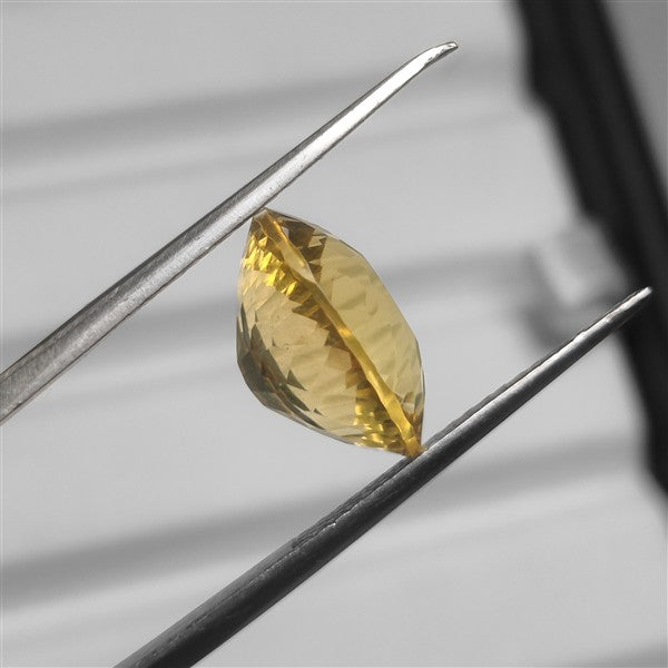 Millenium Cut Faceted Green Gold Lemon Quartz