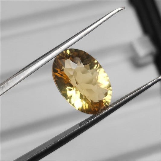 Millenium Cut Faceted Green Gold Lemon Quartz