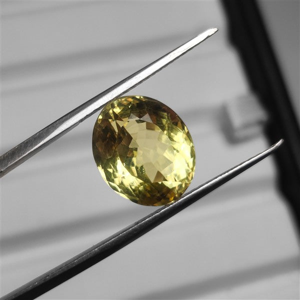 Millenium Cut Faceted Green Gold Lemon Quartz