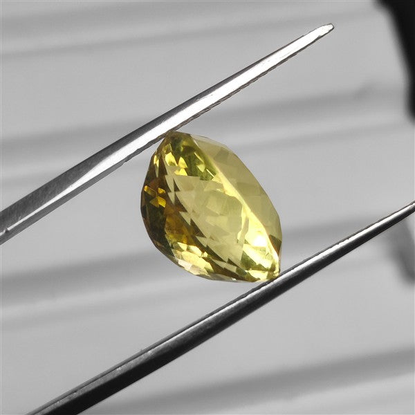 Millenium Cut Faceted Green Gold Lemon Quartz