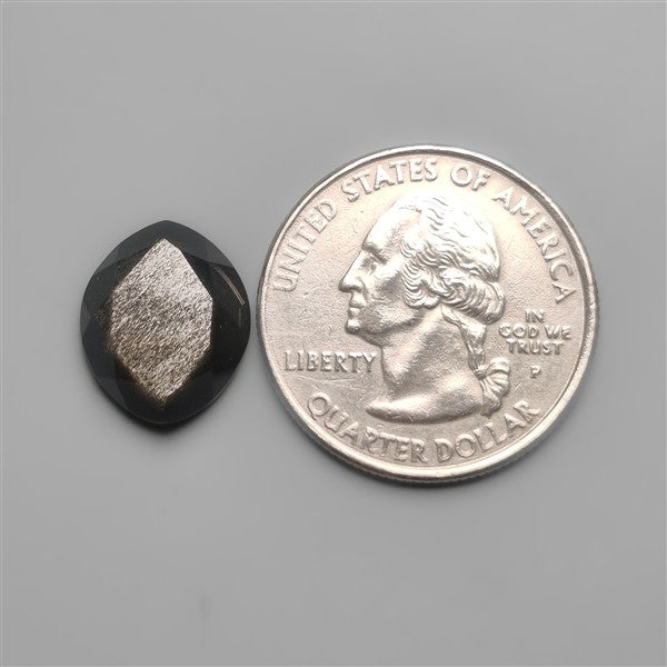 Rose Cut Silversheen Obsidian