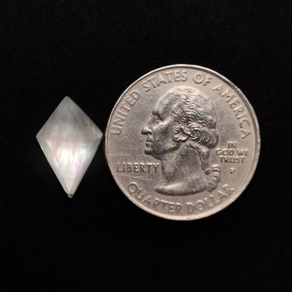 Rose Cut Quartz With Mother Of Pearl Doublet