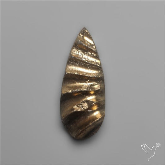 Rare Pyritized Ammonite Negative Fossil Side Cut