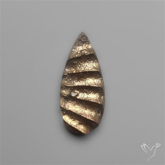 Rare Pyritized Ammonite Negative Fossil Side Cut