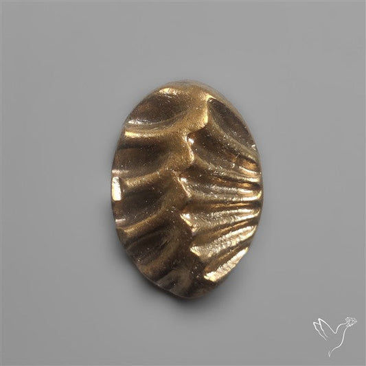 Rare Pyritized Ammonite Negative Fossil Side Cut