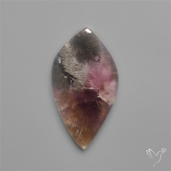 Rare Super Seven Amethyst With Hematite Patterns
