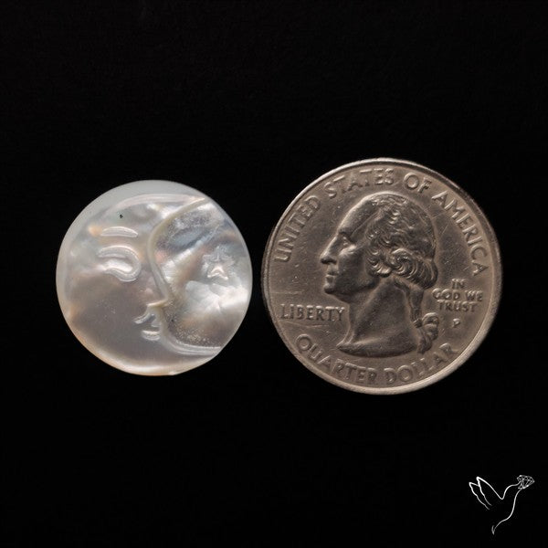 Mother Of Pearl Moonface Carving