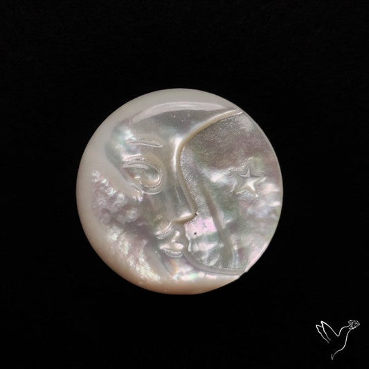 Mother Of Pearl Moonface Carving