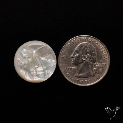 Mother Of Pearl Moonface Carving
