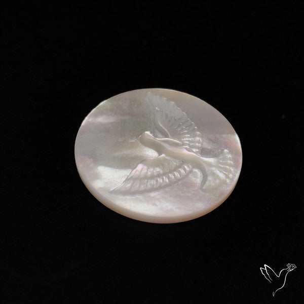 Mother Of Pearl Flying Eagle Carving