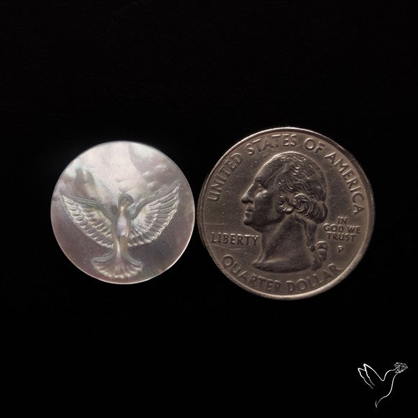 Mother Of Pearl Flying Eagle Carving