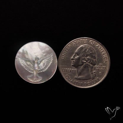 Mother Of Pearl Flying Eagle Carving