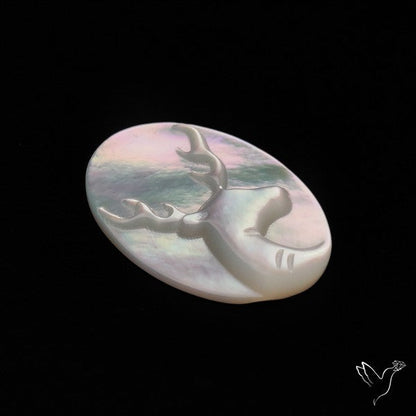 Mother Of Pearl Reindeer Carving