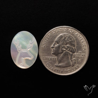 Mother Of Pearl Reindeer Carving