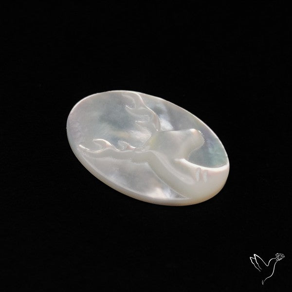 Mother Of Pearl Reindeer Carving
