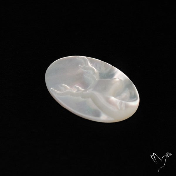 Mother Of Pearl Reindeer Carving