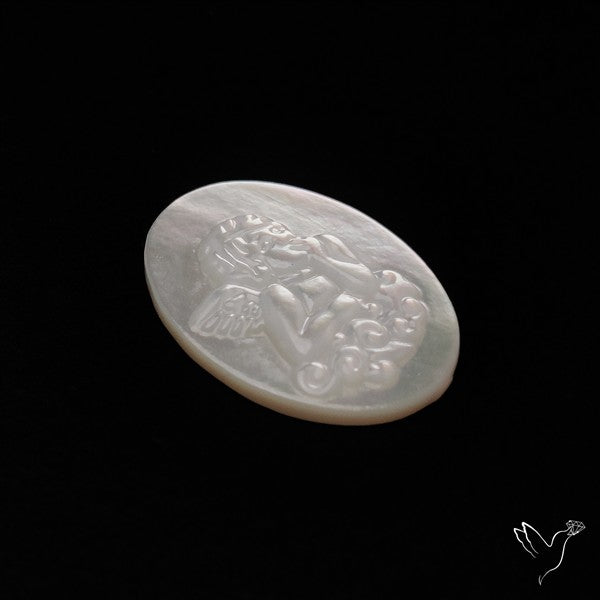 Mother Of Pearl Angel Carving