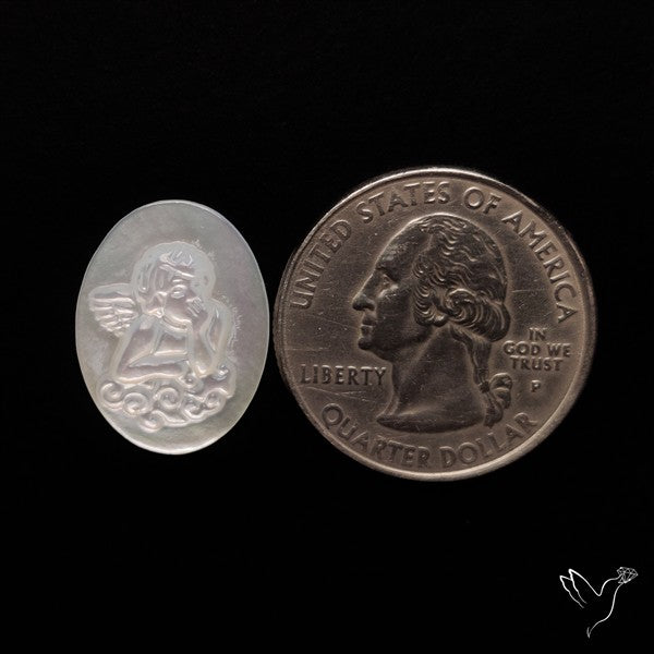 Mother Of Pearl Angel Carving