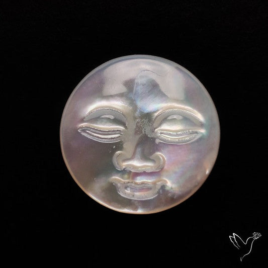 Mother Of Pearl Moonface Carving