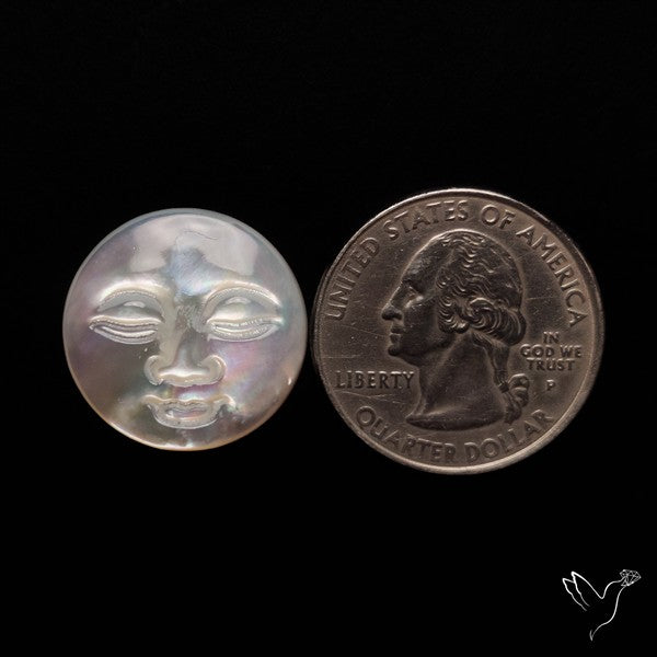 Mother Of Pearl Moonface Carving