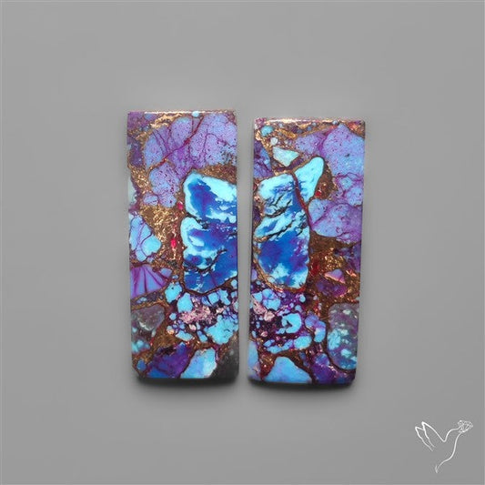 Purple Mohave Turquoise Pair