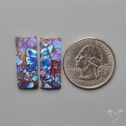 Purple Mohave Turquoise Pair