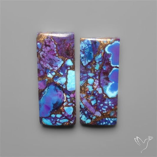 Purple Mohave Turquoise Pair