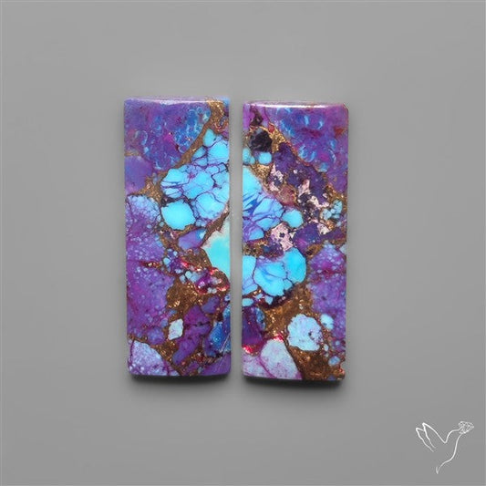 Purple Mohave Turquoise Pair
