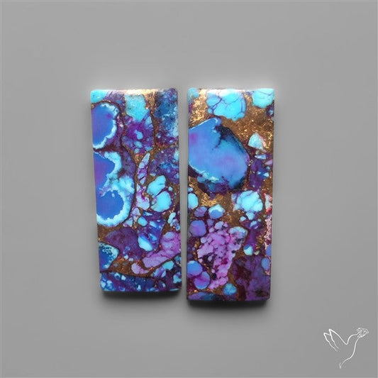 Purple Mohave Turquoise Pair