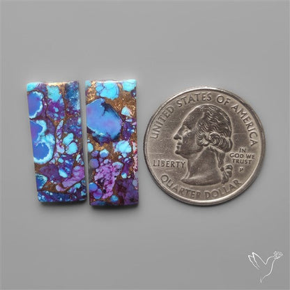 Purple Mohave Turquoise Pair