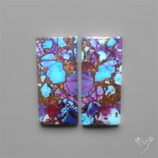 Purple Mohave Turquoise Pair