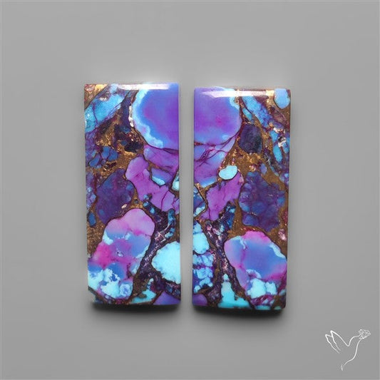 Purple Mohave Turquoise Pair