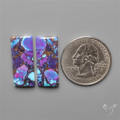 Purple Mohave Turquoise Pair