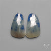 Rose Cut Blue Sapphire Pair