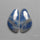 Rose Cut Blue Sapphire Pair