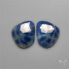 Rose Cut Blue Sapphire Pair