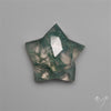 Rose Cut Himalayan Quartz With Moss Agate Star Doublet