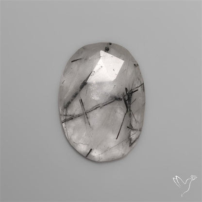 Rose Cut Black Tourmalinated Quartz