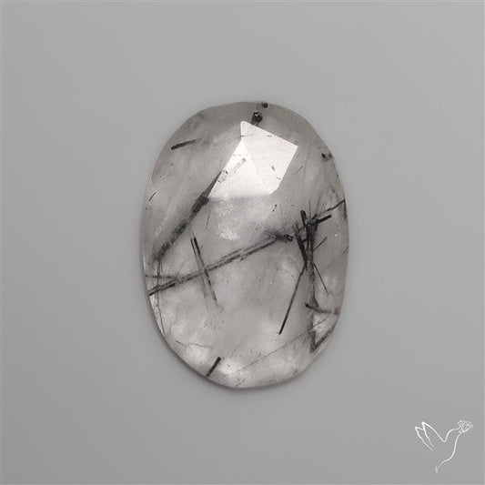 Rose Cut Black Tourmalinated Quartz