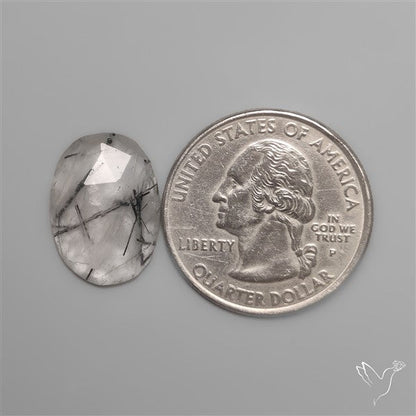 Rose Cut Black Tourmalinated Quartz