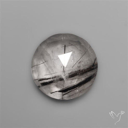 Rose Cut Black Tourmalinated Quartz