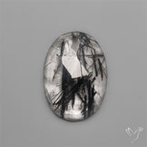 Rose Cut Black Tourmalinated Quartz